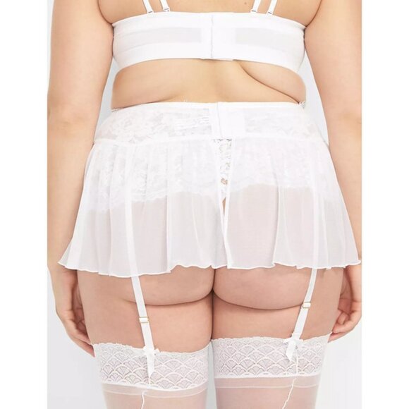 Lane Bryant Cacique Frill Lace Hip Slip Lingerie Skirt 18/20 - Picture 2 of 2